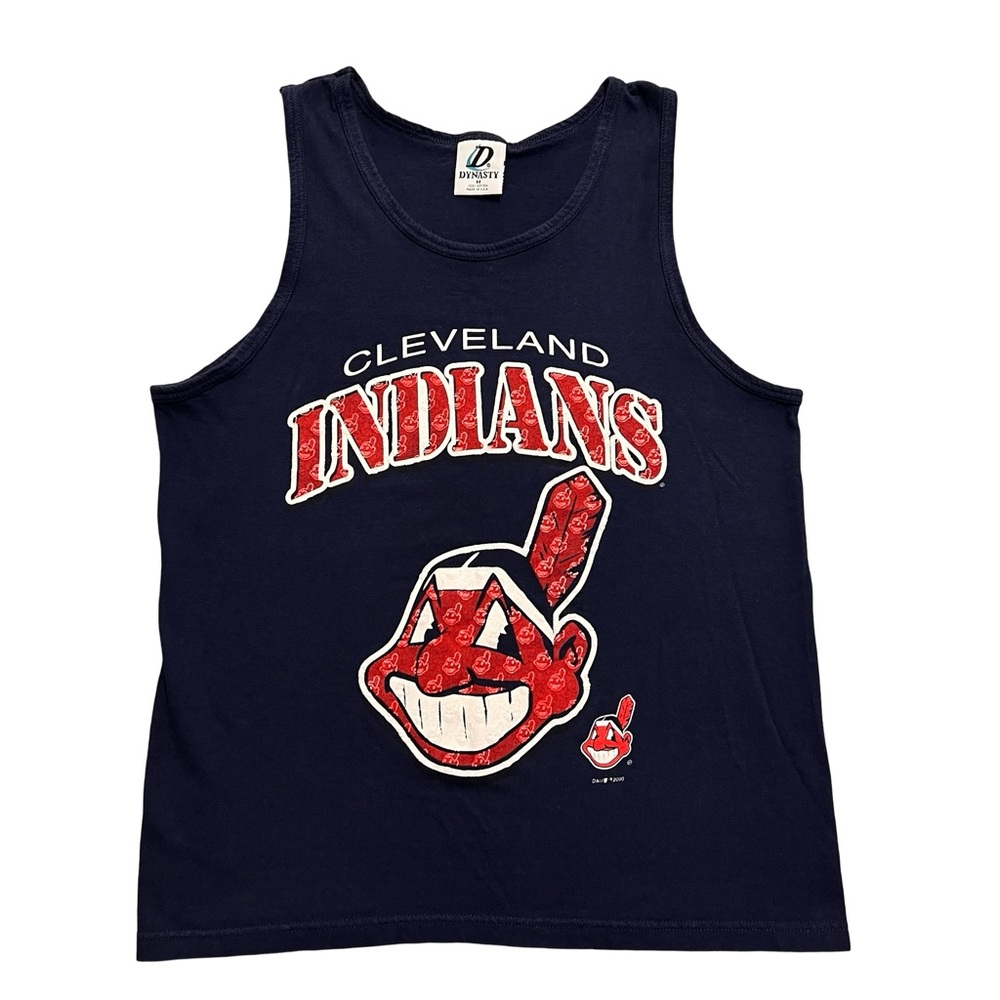 Vintage Cleveland Indians Tank Top, Dynasty Cleveland Indians shirt 2000 MLB